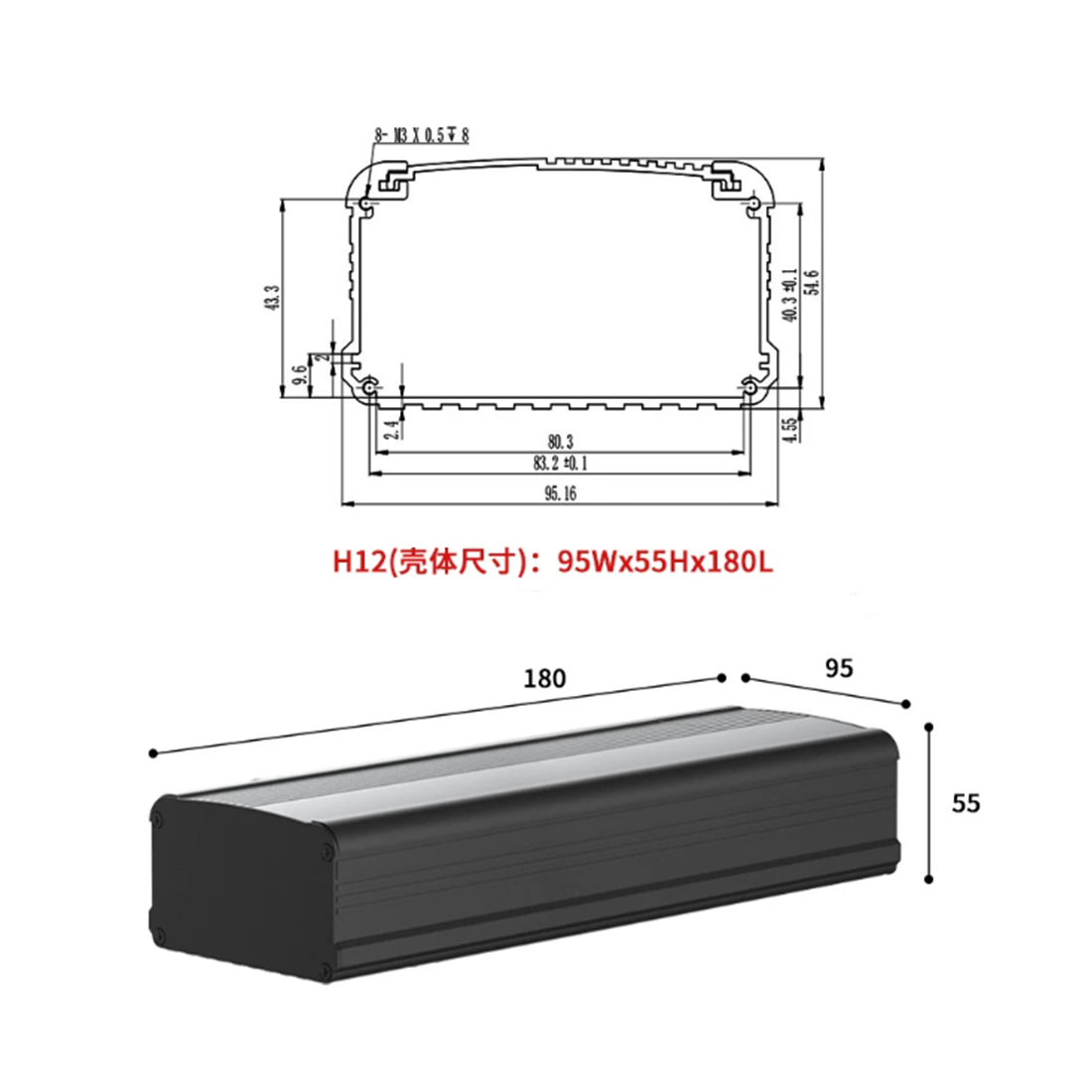 Diy Projects With Electronics - Aluminiumlegering Instrument PCB-behuizing Elektronica Behuizing Projectkast
