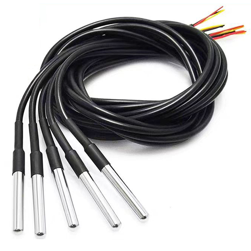 Ds18B20 Temperature Sensor - Roestvrijstalen pakket Waterdichte DS18b20 temperatuursondesensor 18B20
