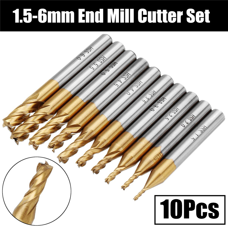 Diy Cnc Router Electronics - 4 Fluiten Frezen HSS Titanium Frees