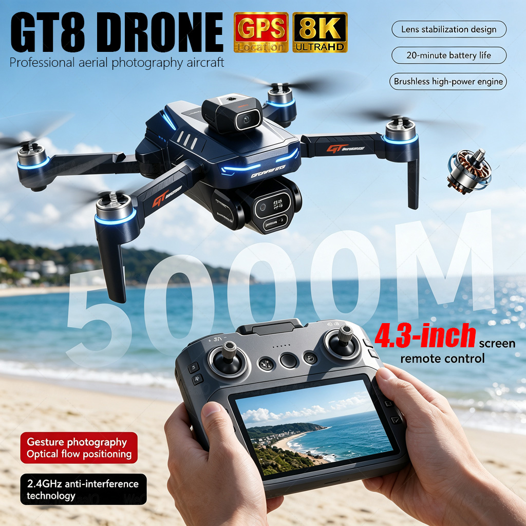 NIEUWE GT8 HD RC Drone 4K Prof - Diy Drone Electronics recensie en prijs