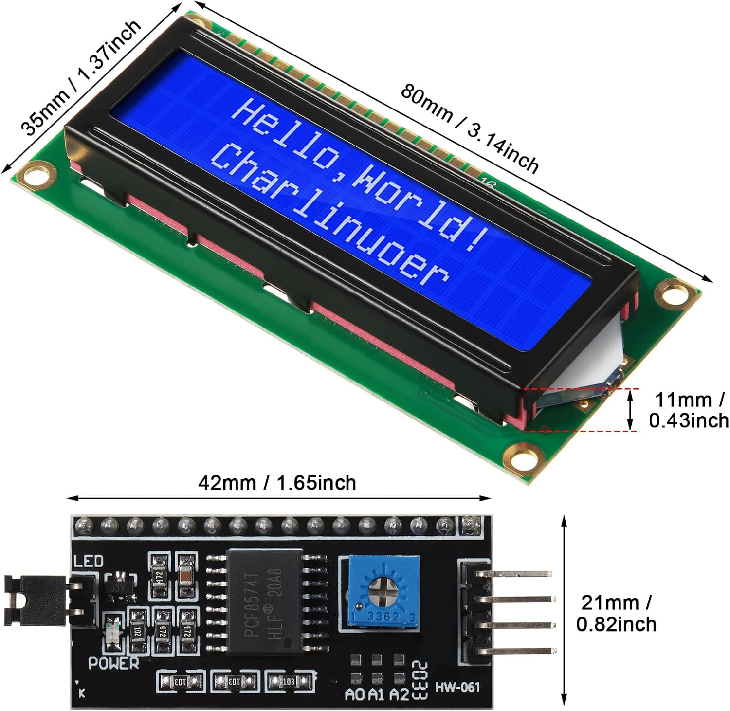 1Set 1602 LCD 20*4 Blauw Scher - I2C Lcd Display recensie en prijs
