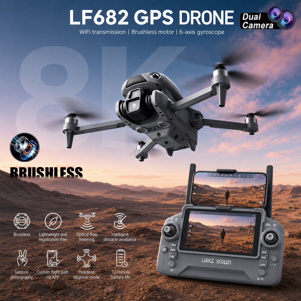 Nieuwe LF682 Drone 8K Dubbele  - Diy Drone Electronics recensie en prijs